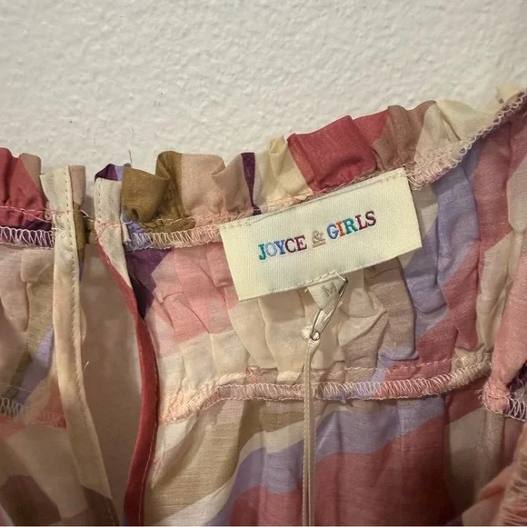 Joyce & Girls Coconut Cotton Silk Off The Shoulder Long Sleeve Maxi Dress M - Picture 4 of 8